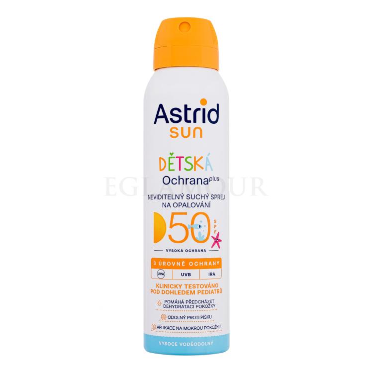 Astrid Sun Kids Dry Spray SPF50 Preparat do opalania ciała dla dzieci 150 ml