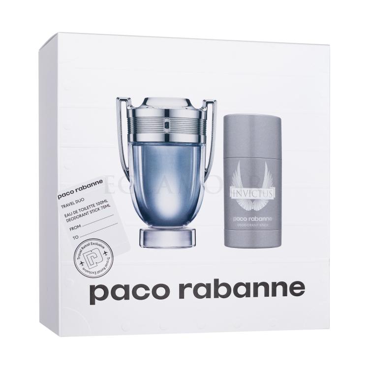 Paco Rabanne Invictus SET1 Zestaw woda toaletowa 100 ml + deostick 75 ml