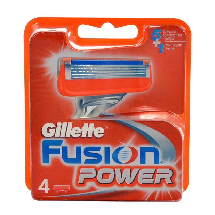 Gillette Fusion Power Wkład do maszynki dla mężczyzn 4 szt Uszkodzone pudełko