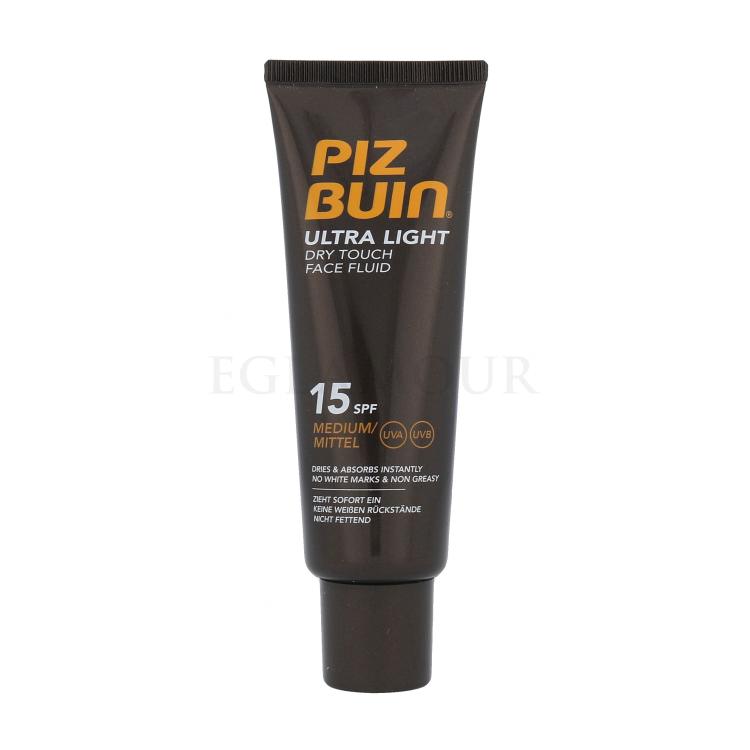 PIZ BUIN Ultra Light Dry Touch Face Fluid SPF15 Preparat do opalania twarzy 50 ml Uszkodzone pudełko