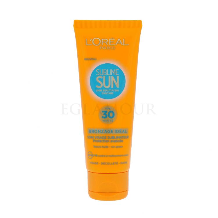 L&#039;Oréal Paris Sublime Sun Skin Beautifying Suncare SPF30 Preparat do opalania twarzy dla kobiet 75 ml