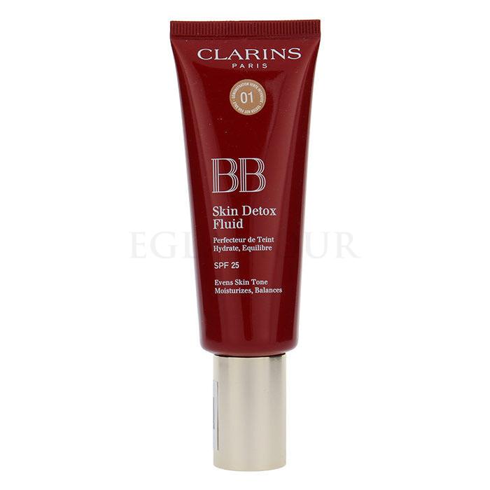Clarins BB Skin Detox Fluid SPF25 Krem BB dla kobiet 45 ml Odcień 01 Light tester