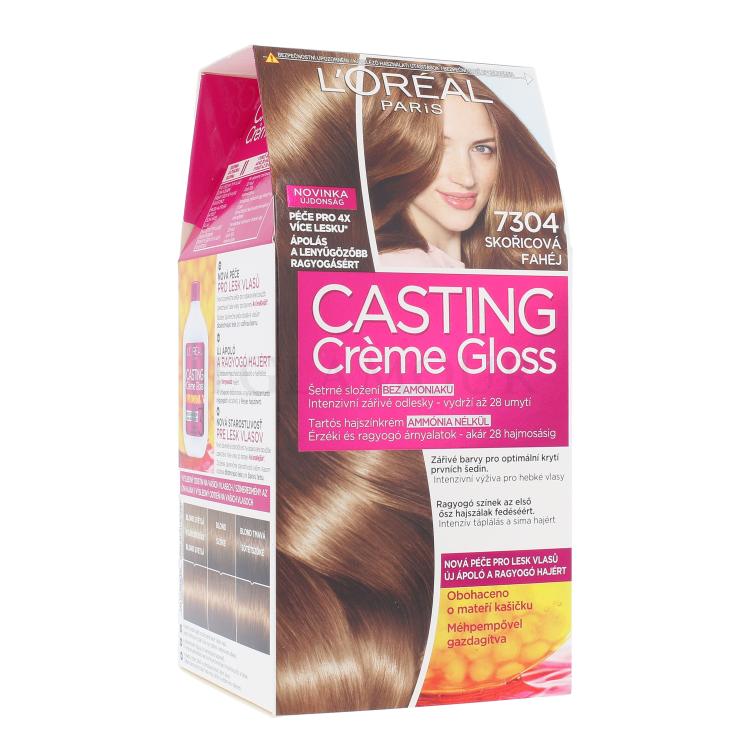 L&#039;Oréal Paris Casting Creme Gloss Farba do włosów dla kobiet 48 ml Odcień 7304 Cinnamon
