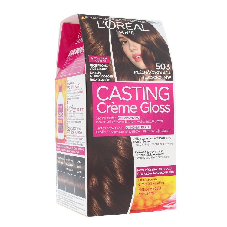 L&#039;Oréal Paris Casting Creme Gloss Farba do włosów dla kobiet 48 ml Odcień 503 Golden Chocolate
