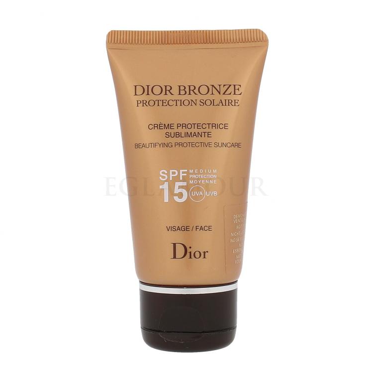 Christian Dior Bronze Beautifying Protective SPF15 Preparat do opalania twarzy dla kobiet 50 ml tester