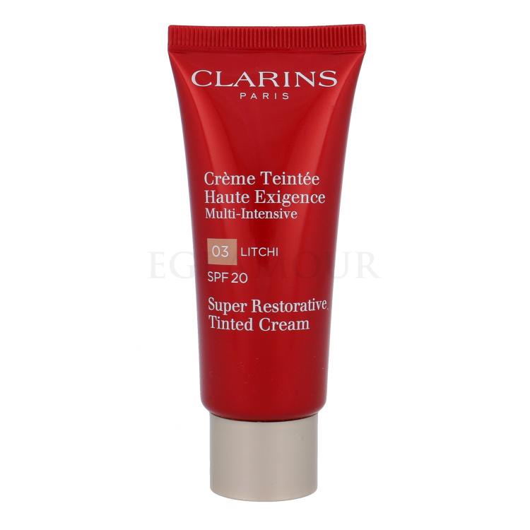Clarins Age Replenish Super Restorative Tinted Cream SPF20 Podkład dla kobiet 40 ml Odcień 03 Litchi Uszkodzone pudełko