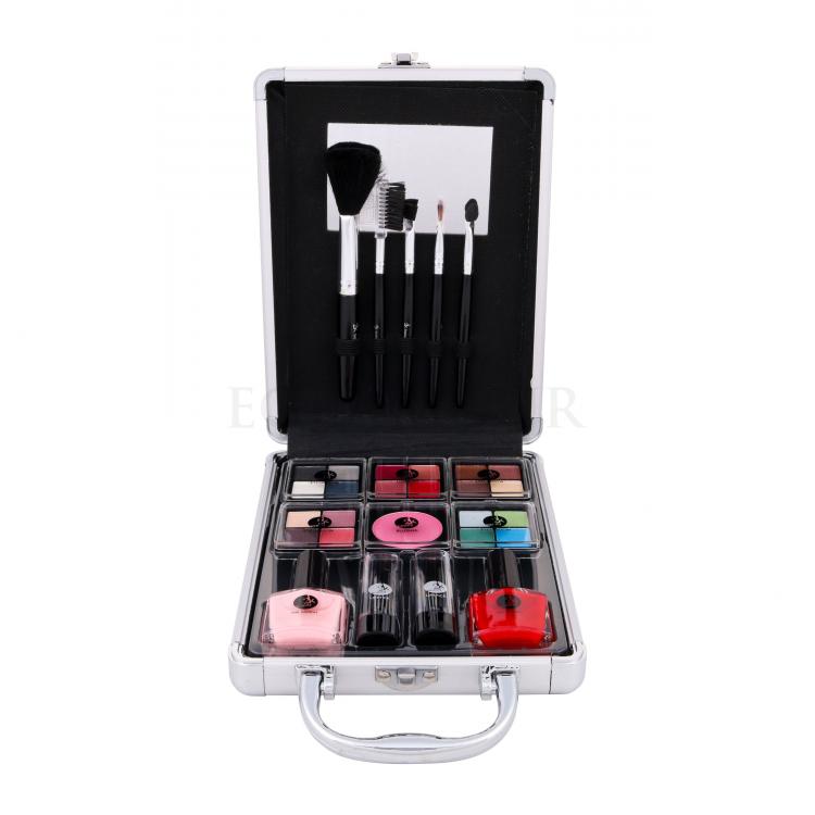 2K Complete Beauty Train Case Zestaw Complete Makeup Palette