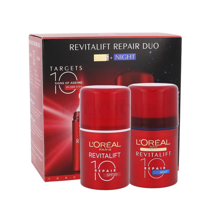 L&#039;Oréal Paris Revitalift 10 Repair SPF20 Zestaw Krem na dzień 50 ml + Krem na noc 50 ml