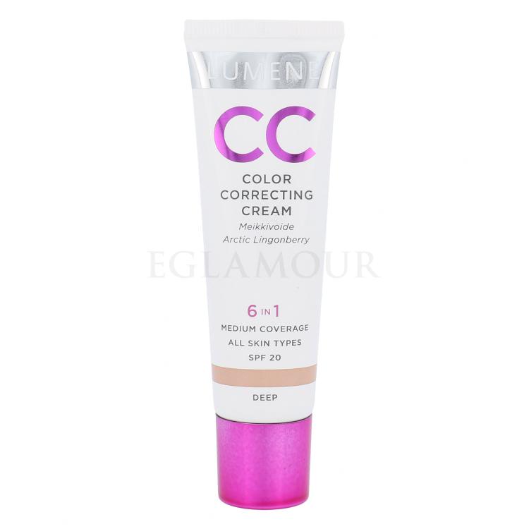 Lumene CC Color Correcting Cream SPF20 Krem CC dla kobiet 30 ml Odcień Deep