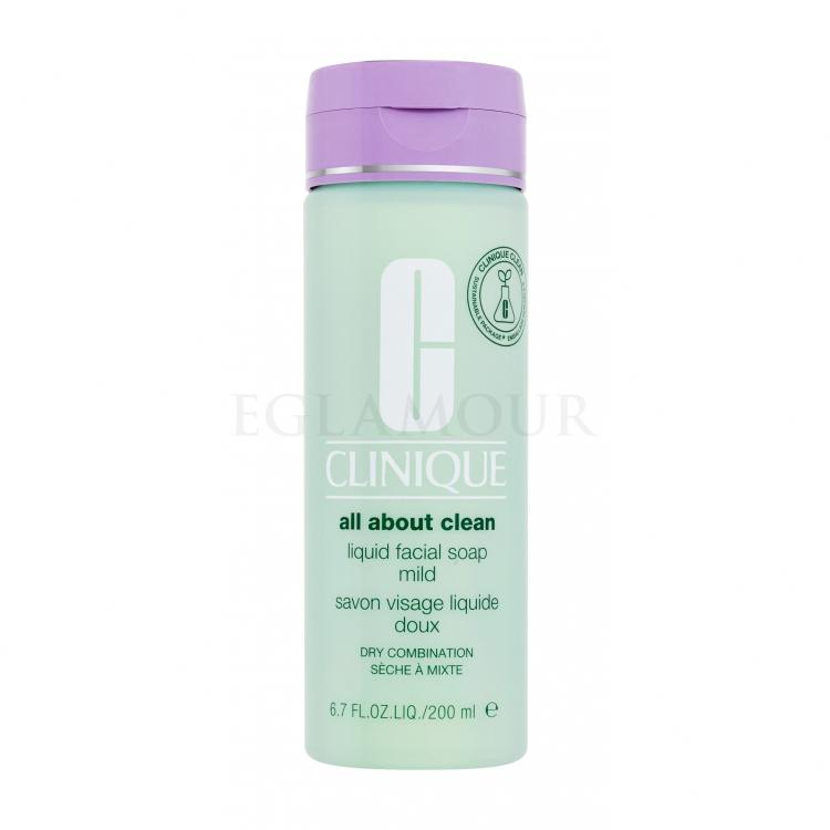 Clinique All About Clean Liquid Facial Soap Mild Mydło do twarzy dla kobiet 200 ml