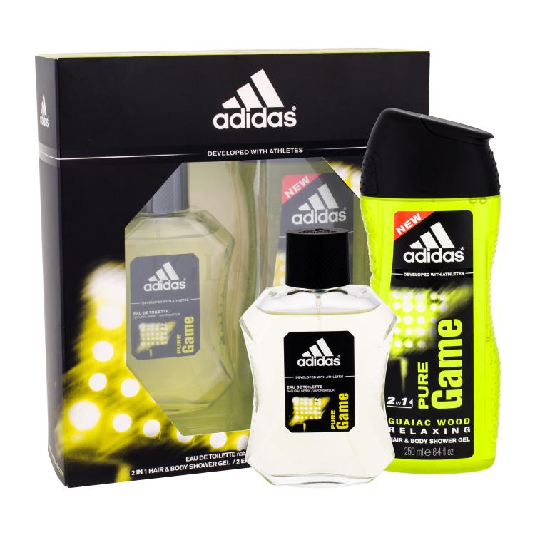 Adidas Pure Game Zestaw Edt 100 ml + Żel pod prysznic 250 ml Uszkodzone pudełko