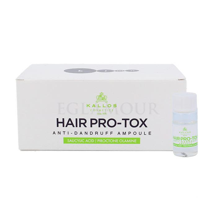 Kallos Cosmetics Hair Pro-Tox Ampoule Zestaw 6x 10 ml hair botox anti-dandruff ampoule Uszkodzone pudełko
