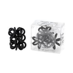 Invisibobble Nano Hair Ring Gumka do włosów dla kobiet 3 szt Odcień True Black - černá