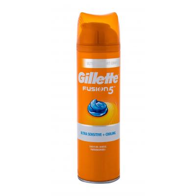 Gillette Fusion5 Ultra Sensitive + Cooling Żel do golenia dla mężczyzn 200 ml