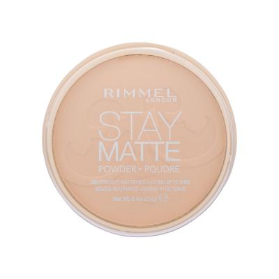 Rimmel London Stay Matte Puder dla kobiet 14 g Odcień 006 Warm Beige