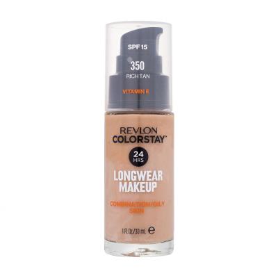 Revlon Colorstay Combination Oily Skin SPF15 Podkład dla kobiet 30 ml Odcień 350 Rich Tan