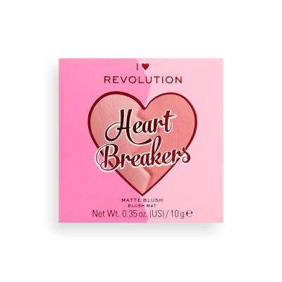 I Heart Revolution Heartbreakers Matte Blush Róż dla kobiet 10 g Odcień Brave