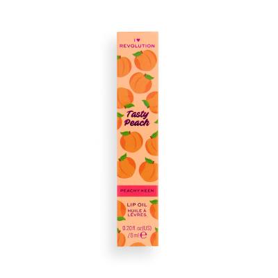 I Heart Revolution Tasty Peach Lip Oil Olejek do ust dla kobiet 6 ml Odcień Peachy Keen