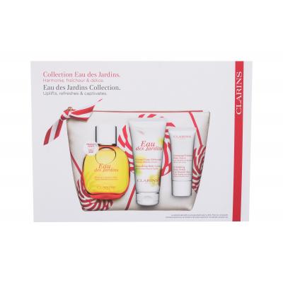 Clarins Aroma Eau Des Jardins Collection Zestaw Perfumowana mgiełka do ciała 100 ml + Krem do ciała Eau Des Jardins 100 ml + Peeling do ciała Exfoliating 30 ml + Kosmetyczka