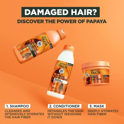 Garnier Fructis Hair Food Papaya Repairing Shampoo Szampon do włosów dla kobiet 350 ml