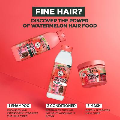 Garnier Fructis Hair Food Watermelon Plumping Shampoo Szampon do włosów dla kobiet 350 ml