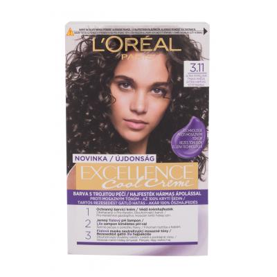 L&#039;Oréal Paris Excellence Cool Creme Farba do włosów dla kobiet 48 ml Odcień 3,11 Ultra Ash Dark Brown