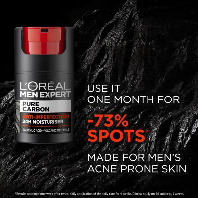 L&#039;Oréal Paris Men Expert Pure Carbon Anti-Imperfection Daily Care Krem do twarzy na dzień dla mężczyzn 50 ml
