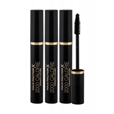 Max Factor 2000 Calorie Tusz do rzęs dla kobiet 3x9 ml Odcień Black Uszkodzone opakowanie