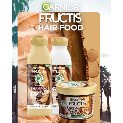 Garnier Fructis Hair Food Cocoa Butter Extra Smoothing Mask Maska do włosów dla kobiet 390 ml