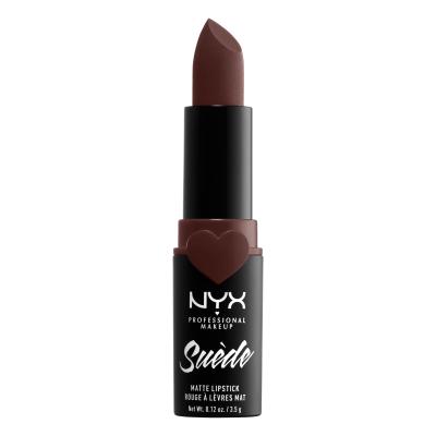 NYX Professional Makeup Suède Matte Lipstick Pomadka dla kobiet 3,5 g Odcień 07 Cold Brew