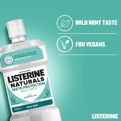 Listerine Naturals Teeth Protection Mild Taste Mouthwash Płyn do płukania ust 500 ml