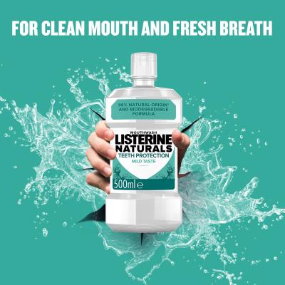 Listerine Naturals Teeth Protection Mild Taste Mouthwash Płyn do płukania ust 500 ml