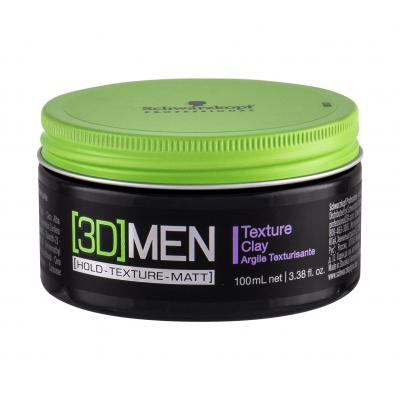 Schwarzkopf Professional 3DMEN Texture Clay Stylizacja włosów dla mężczyzn 100 ml