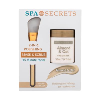 Xpel Spa Secrets Almond & Oat 2-in-1 Polishing Face Mask Zestaw Maseczka do twarzy 140 ml + aplikator