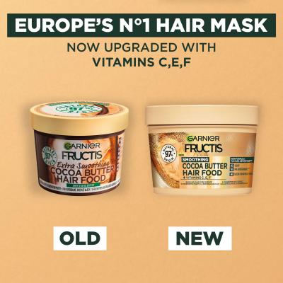 Garnier Fructis Hair Food Cocoa Butter Extra Smoothing Mask Maska do włosów dla kobiet 400 ml
