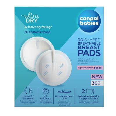 Canpol babies Ultra Dry 3D Shaped Breathable Breast Pads Wkładki do biustonosza dla kobiet Zestaw