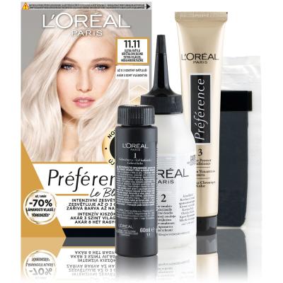 L&#039;Oréal Paris Préférence Le Blonding Farba do włosów dla kobiet 1 szt Odcień 11.11 Ultra Light Cold Crystal Blonde