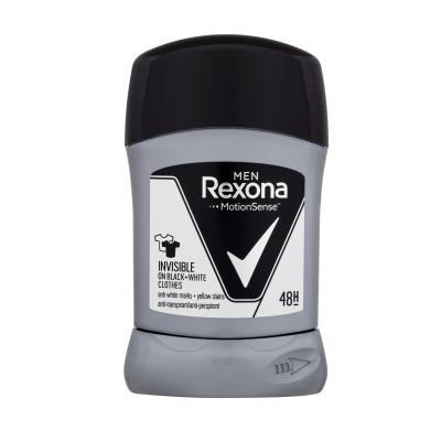 Rexona Men Invisible Black + White 48H Antyperspirant dla mężczyzn 50 ml uszkodzony flakon