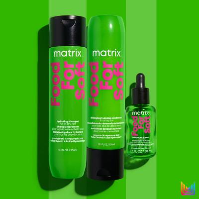 Zestaw Szampon do włosów Matrix Food For Soft Hydrating Shampoo + Odżywka Matrix Food For Soft Detangling Hydrating Conditioner + Serum do włosów Matrix Food For Soft Multi-Use Hair Oil Serum