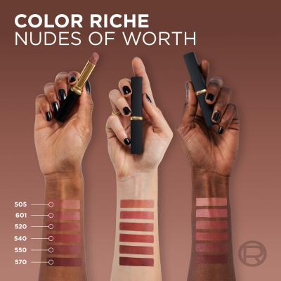 L&#039;Oréal Paris Color Riche Intense Volume Matte Nudes of Worth Pomadka dla kobiet 1,8 g Odcień 550 Le Nude Unapolo