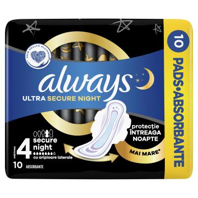 Always Ultra Secure Night Podpaska dla kobiet Zestaw