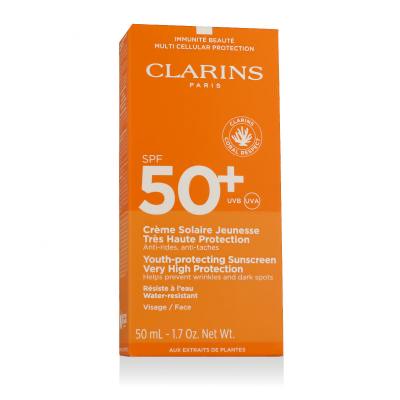 Clarins Sun Care Youth-Protecting Face Sunscreen SPF50+ Preparat do opalania twarzy dla kobiet 50 ml