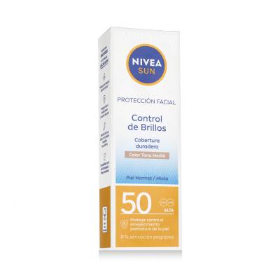 Nivea Sun UV Face Shine Control BB SPF50 Preparat do opalania twarzy dla kobiet 50 ml Odcień Medium