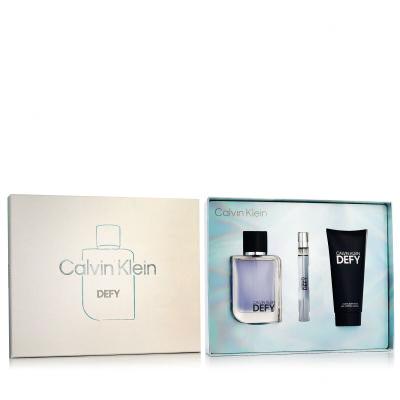 Calvin Klein Defy Zestaw woda toaletowa 100 ml + żel pod prysznic 100 ml + woda toaletowa 10 ml