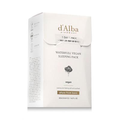 d'Alba White Truffle Waterfull Vegan Sleeping Pack Maseczka do twarzy dla kobiet 12x4 ml