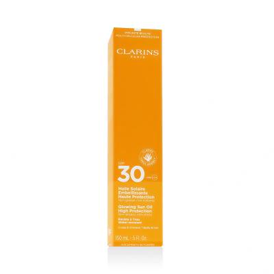 Clarins Sun Care Glowing Sun Oil SPF30 Preparat do opalania ciała dla kobiet 150 ml