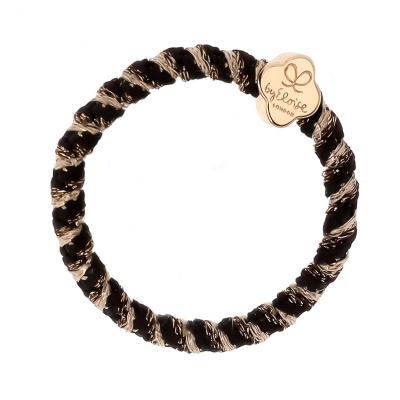 By Eloise London Woven Gold Quatrefoil Gumka do włosów dla kobiet 1 szt Odcień Golden Graphite