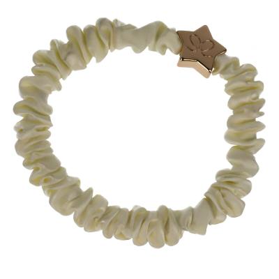 By Eloise London Skinny Silk Scrunchie Gold Star Gumka do włosów dla kobiet 1 szt Odcień Cream