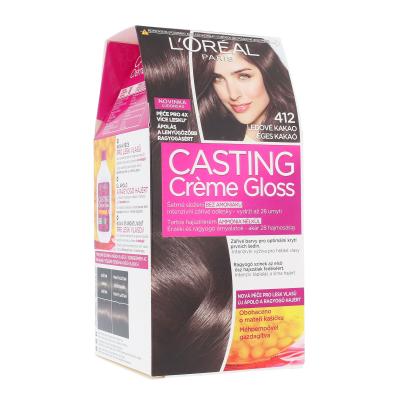 L'Oréal Paris Casting Creme Gloss Farba do włosów dla kobiet 48 ml Odcień 412 Iced Cocoa