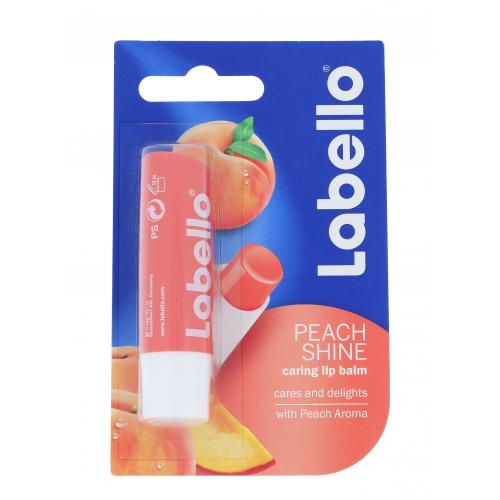 Labello Peach Shine 5,5 ml balsam do ust dla kobiet Uszkodzone opakowanie